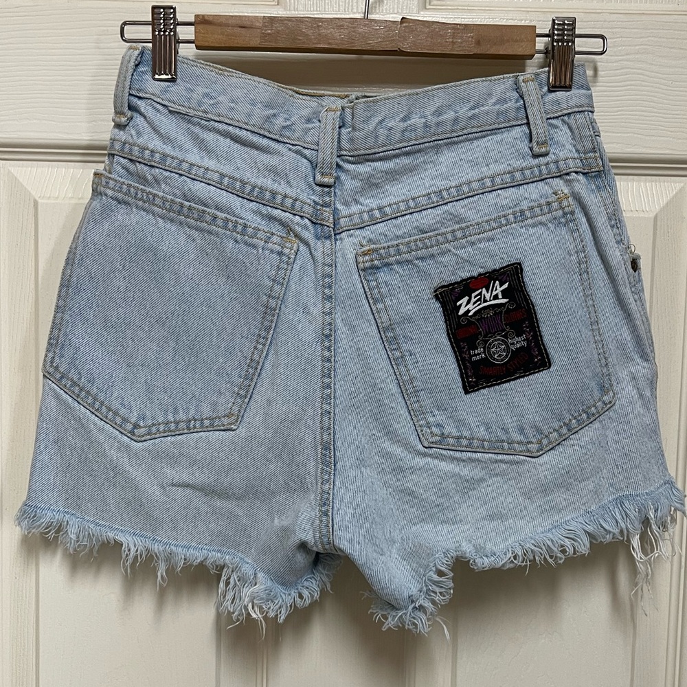 Vintage Zena Blue Jean Light Wash Cut Off Shorts